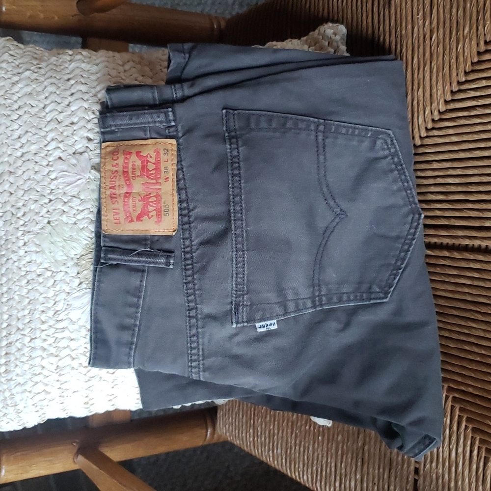 Levi's 505 light black/gray jeans, size 38x32